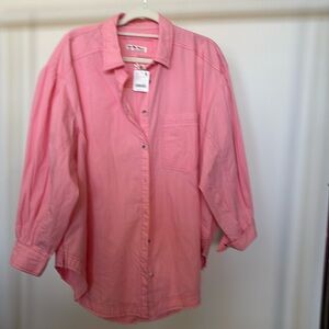 Free People ‘Happy Hour’ Button Up (L). NWT